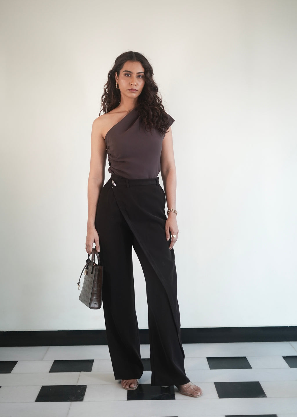 Soft Suede Drape Top