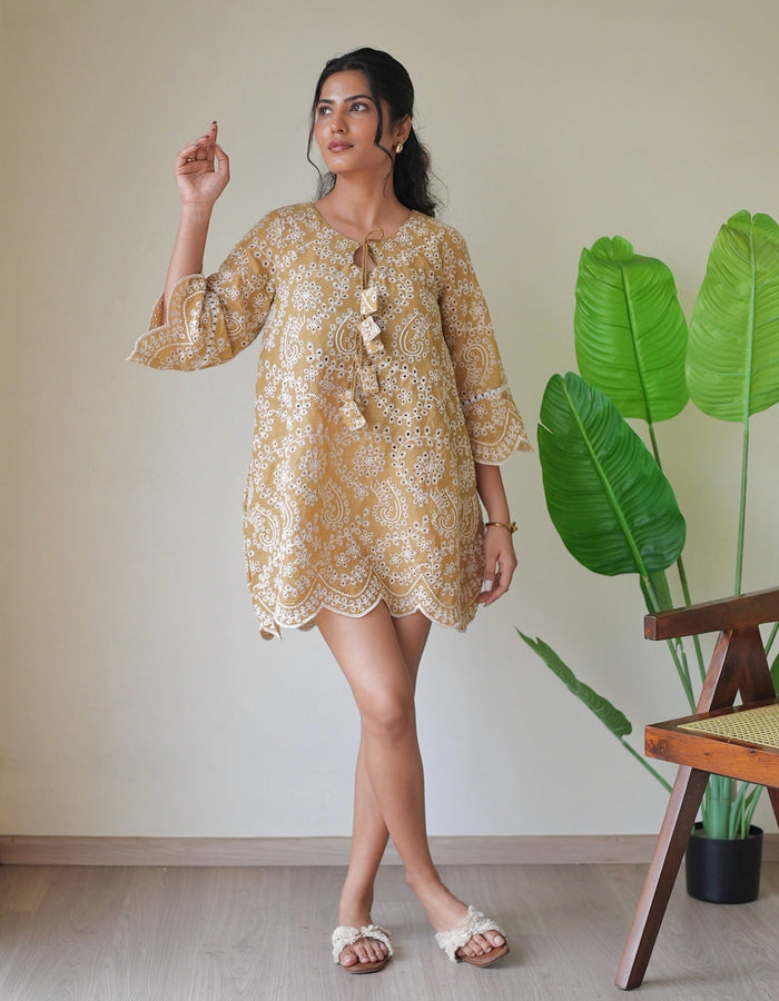 Marigold Cutwork Dress