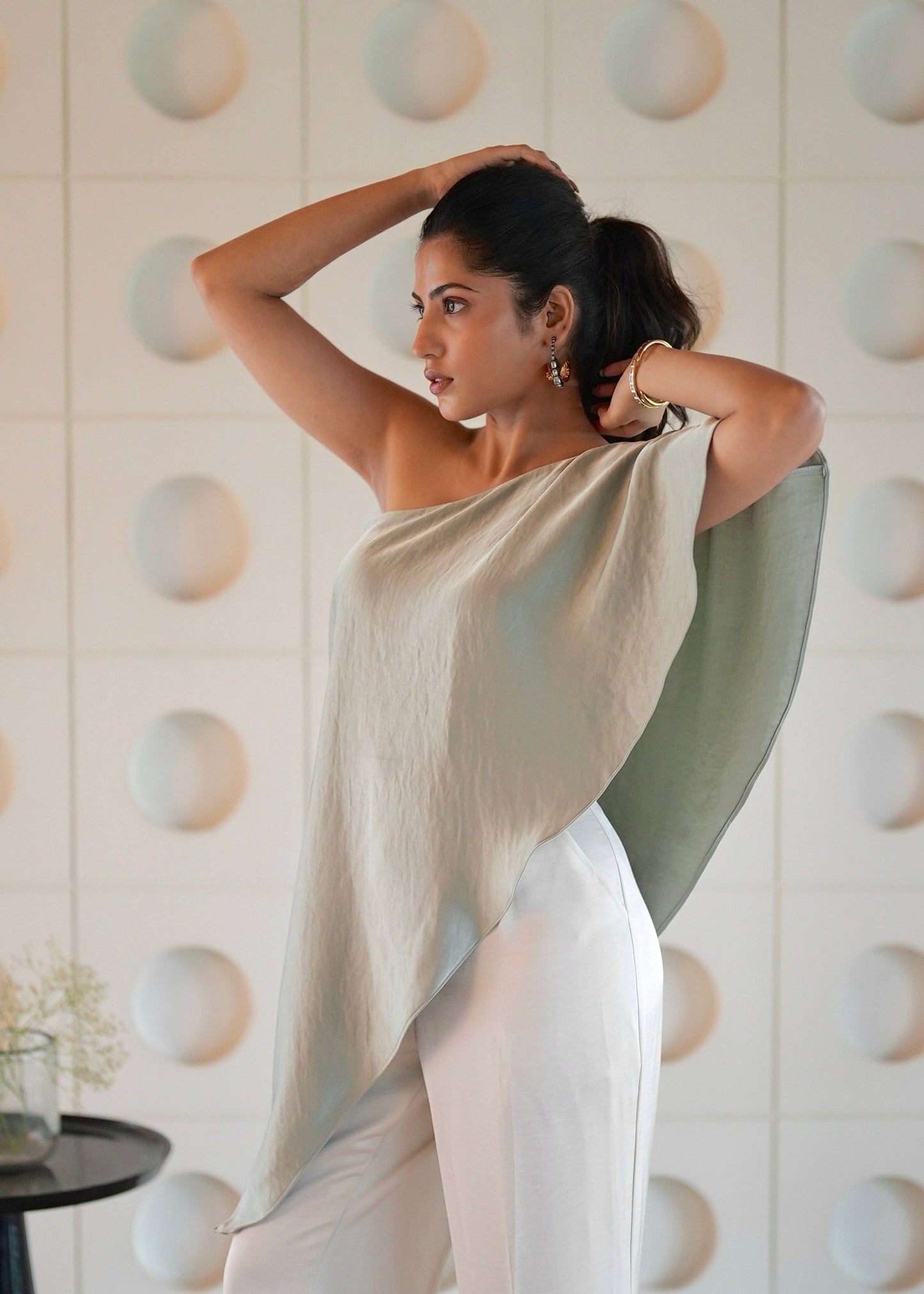 Sage One Shoulder Top