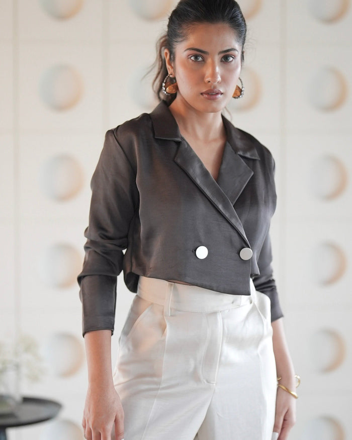 Ash Cropped Blazer