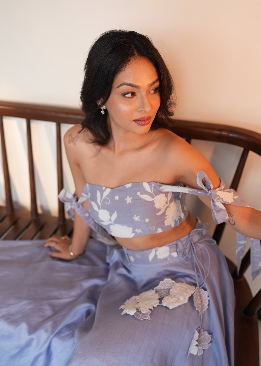 Lavender Bloom Skirt Set