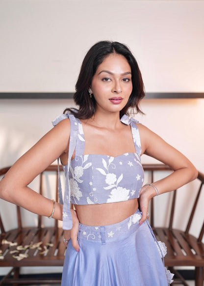 Lavender Bloom Skirt Set