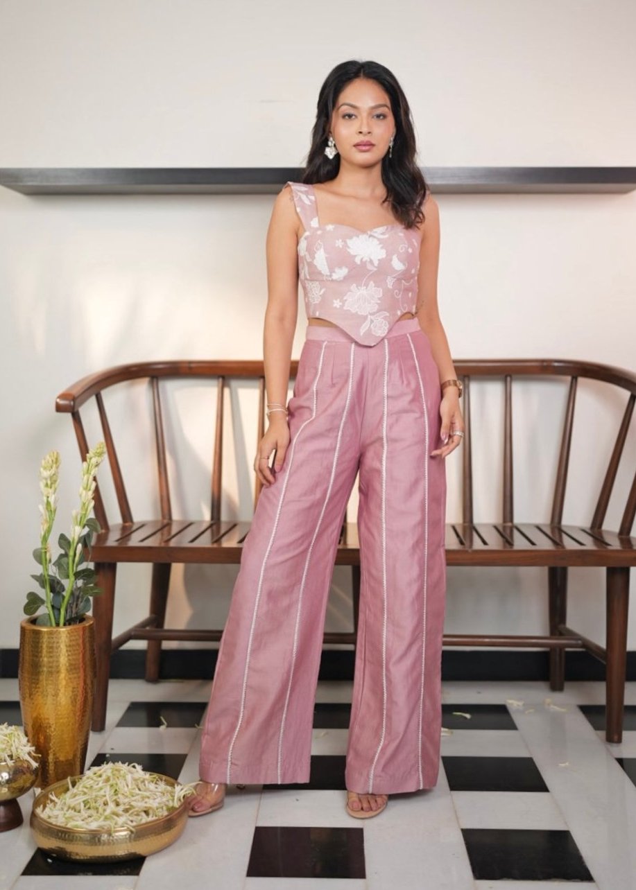 Dusty Rose Skirt/Pant Set