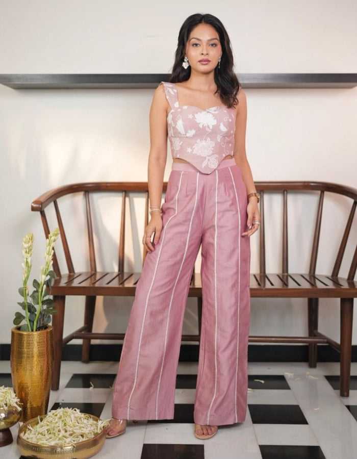 Dusty Rose Skirt/Pant Set