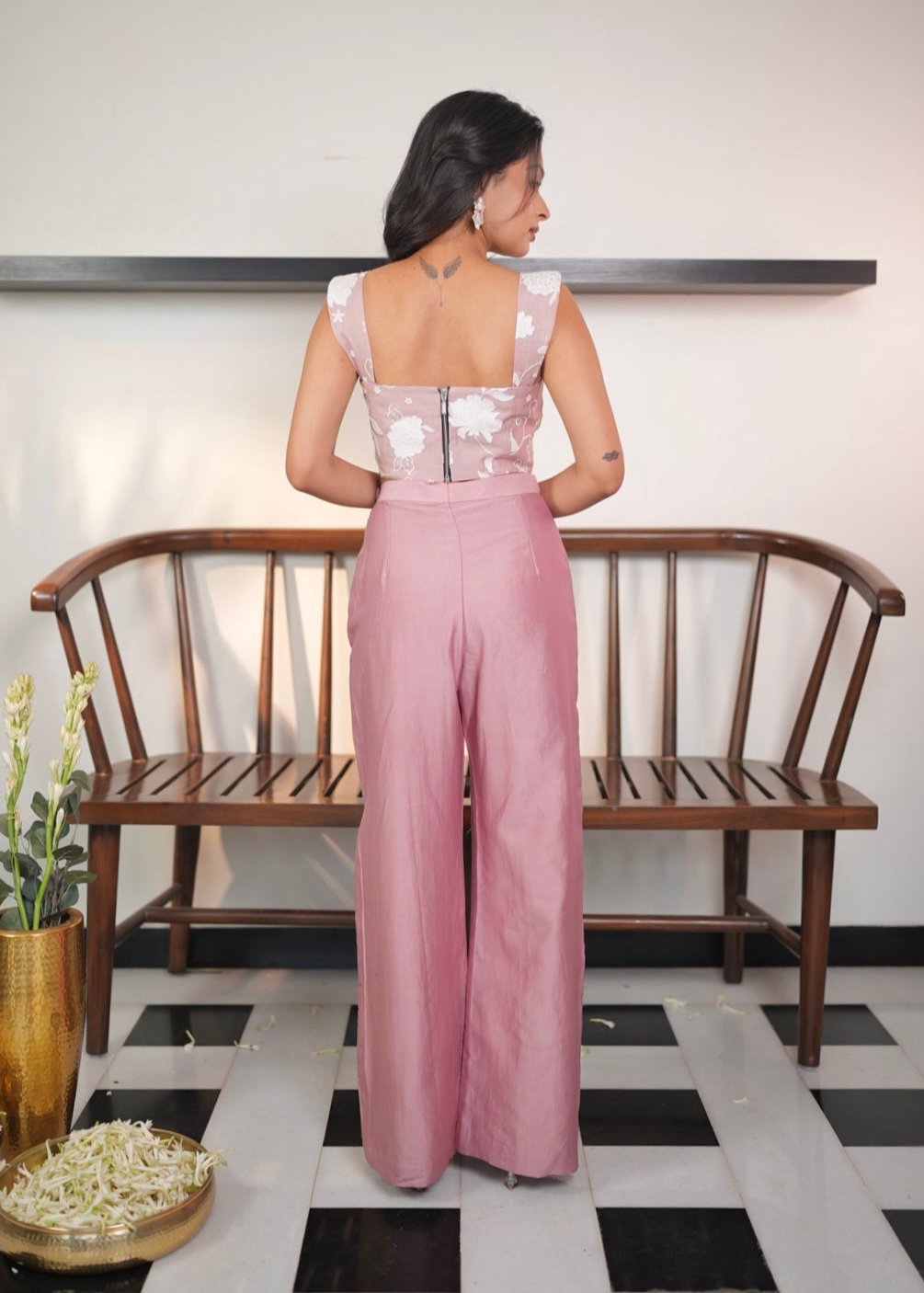 Dusty Rose Skirt/Pant Set