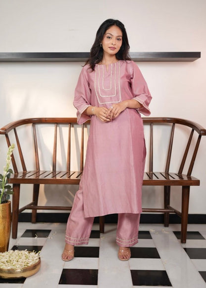 Dusty Rose Kurta Set