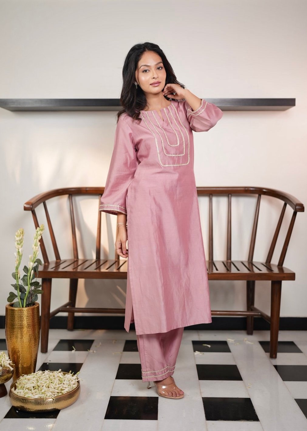 Dusty Rose Kurta Set