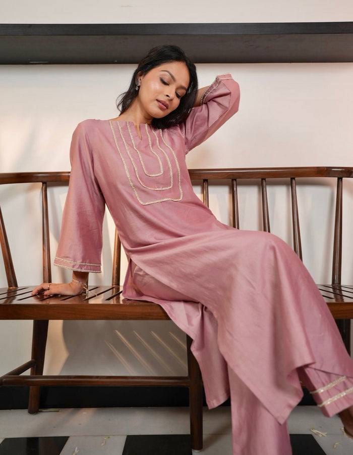 Dusty Rose Kurta Set