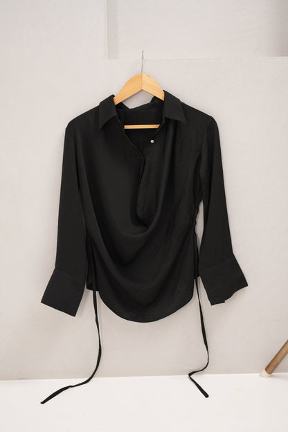 Black Cowl Shirt