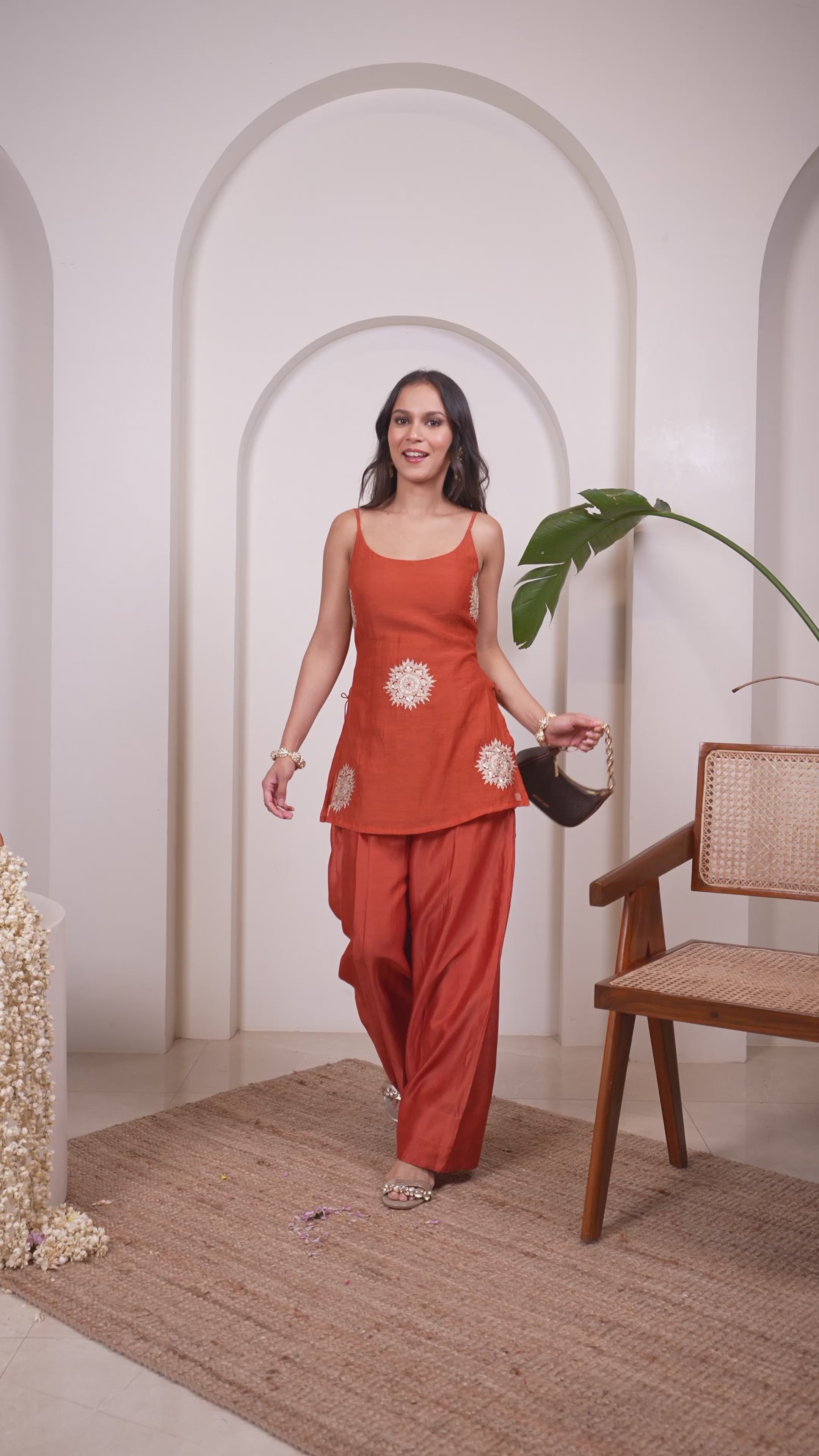Tangerine Salwar Set