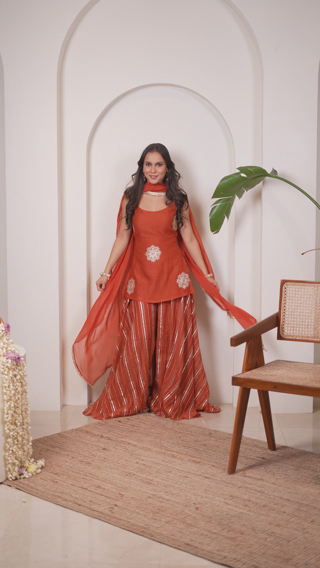 Tangerine Flared Set