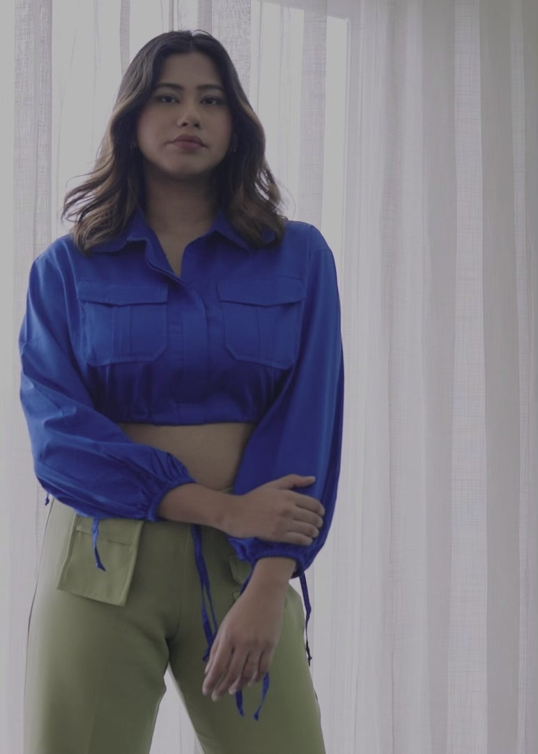 Cobalt Cropped Shirt