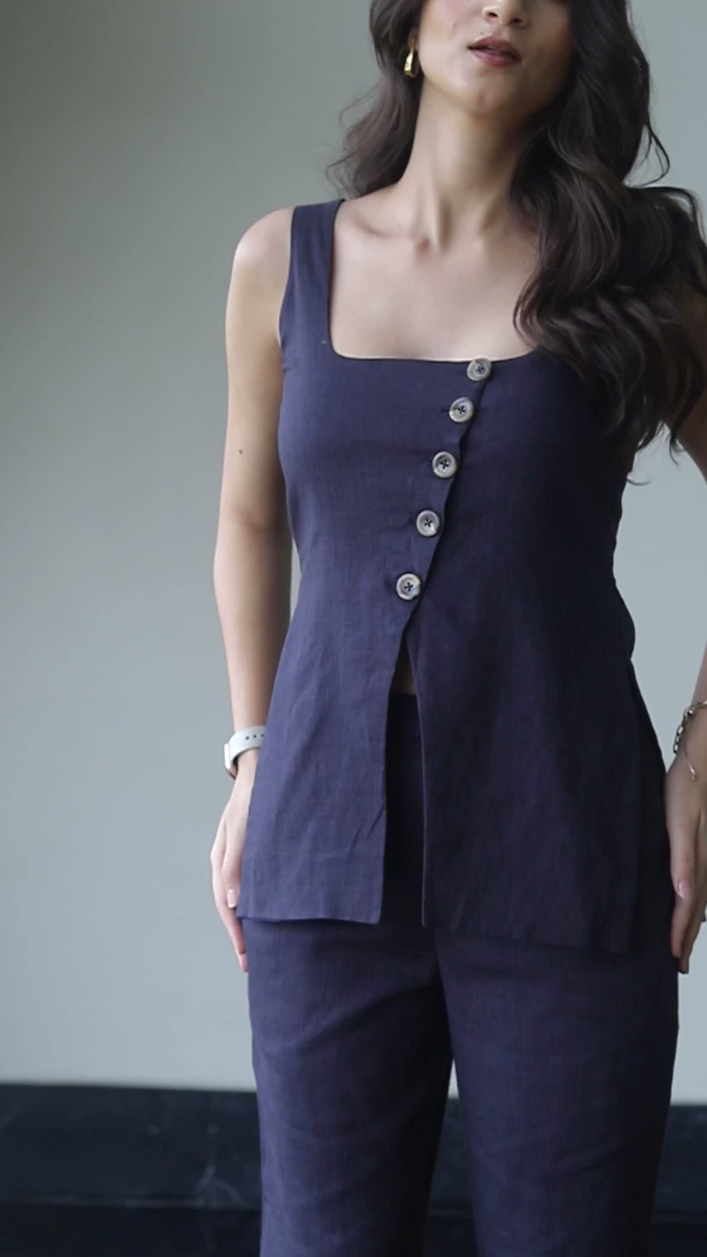 Dusky Blue Pant Set