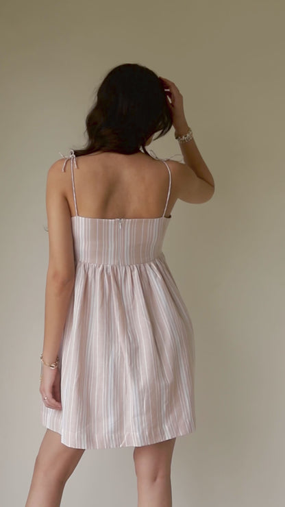 Ivory Striped Dress